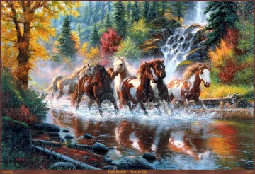 western American Indians born to run Oil Paintings